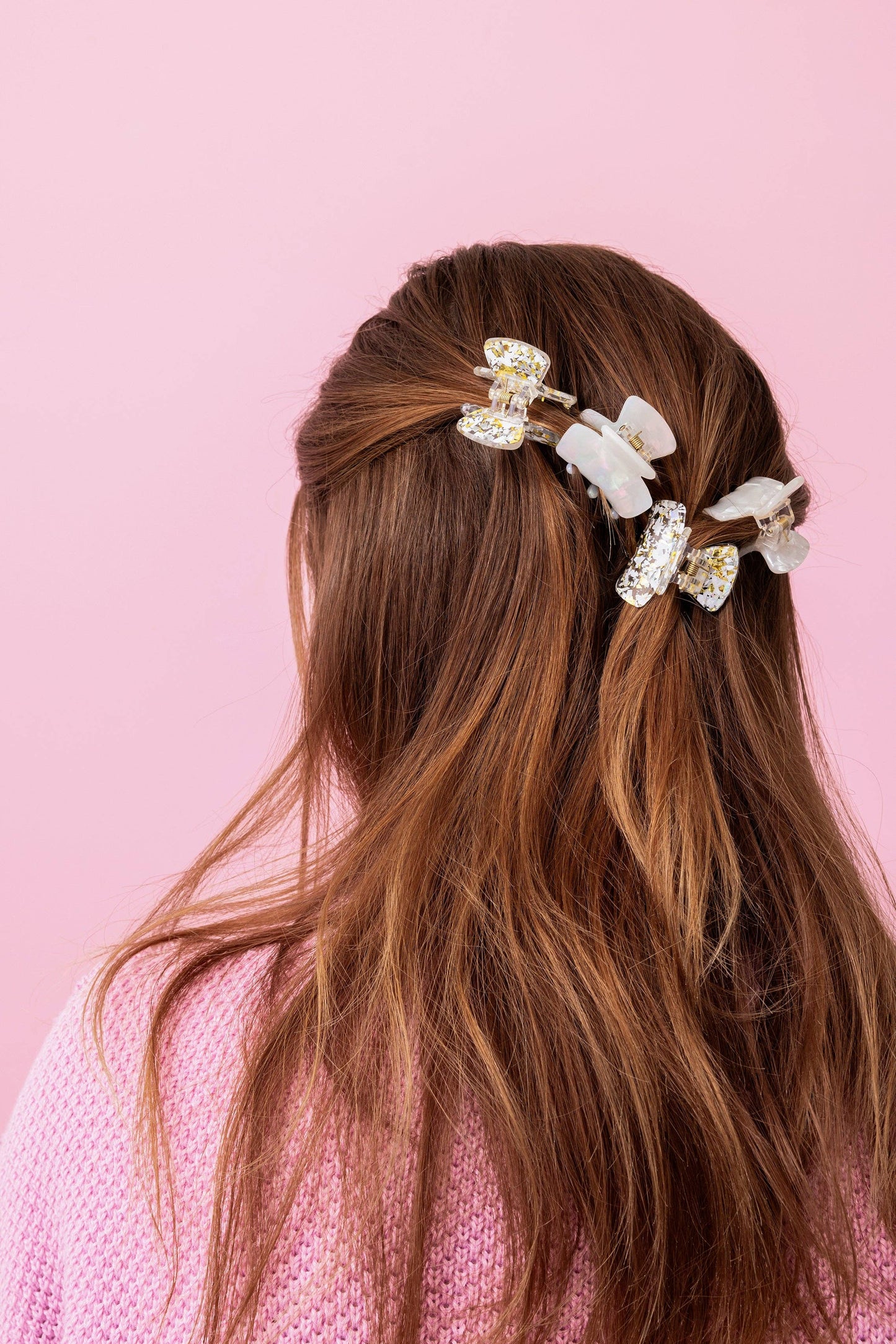 Taylor Elliott Designs - FOR FUN - Claw Hair Clip Set - Mini - Asst Pearl - 4 Pc Set