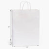 Nashville Wraps - White Kraft Retail Paper Shopping Bags: 100 Pack / Vogue 16x6x12.5"