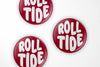 Cute As A Button - Alabama Roll Tide Bubble Letter Button