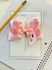 Winn and William - Apples, Pencils, and Scissors Bow: White