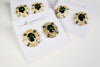 St Armands Designs of Sarasota - Olive & Canary Oval Luxe Statement Earrings