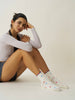 Effortless Club - 🇺🇸 USA Mini Heart Petal Grip Sock, Pilates Socks
