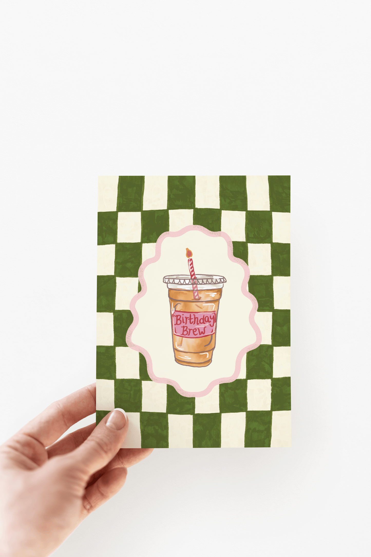 The Shelley Society - Birthday Brew Iced Coffee Coquette Caffeine Greeting Card
