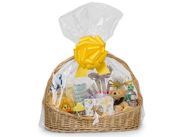 Nashville Wraps - Clear Poly Basket Wrap Bags: Clear / 25 Pack / Small 13x17.5x4"