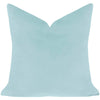 Laura Park Designs - Spa Blue Solid Velvet Pillow: 22" x 22" Throw Pillow