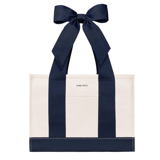 Case-Mate - Case-Mate Canvas Tote: Oxford Navy Bow
