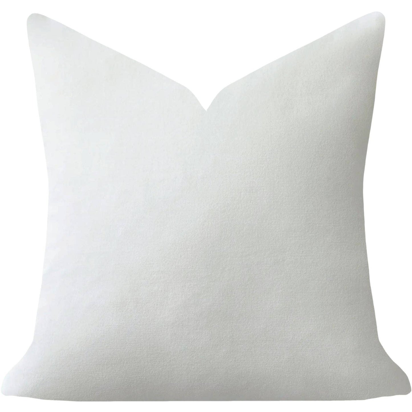 Laura Park Designs - White Solid Velvet Pillow: 26" x 26" Euro
