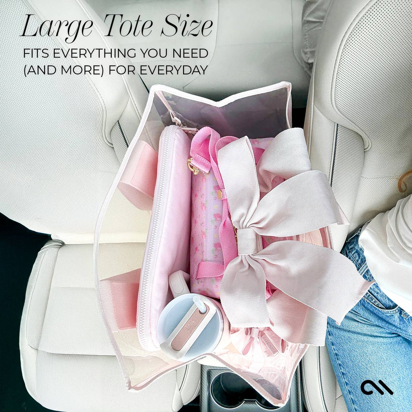 Case-Mate Ballet Pink Bow Jelly Tote Bag