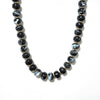 Savvy Bling - Fall Marble Beaded Statement Necklace Waterproof: Brown Swirl- Barrel