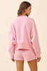 TCEC - CT7976-Dropped Shoulder Sweatshirt : Baby Pink / S