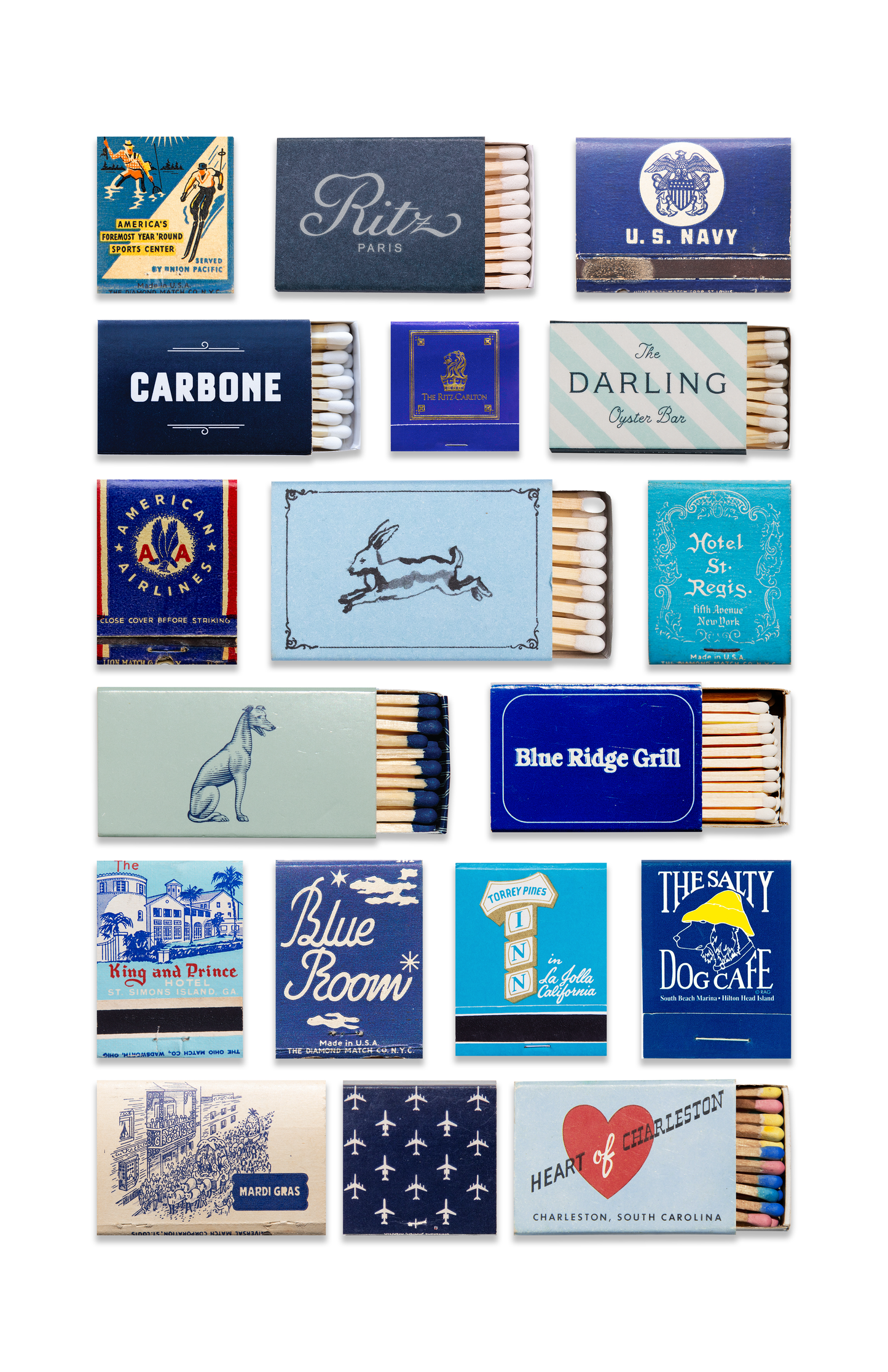 Match South - Blue Collage Poster: 11 x 17 Print Only: $66