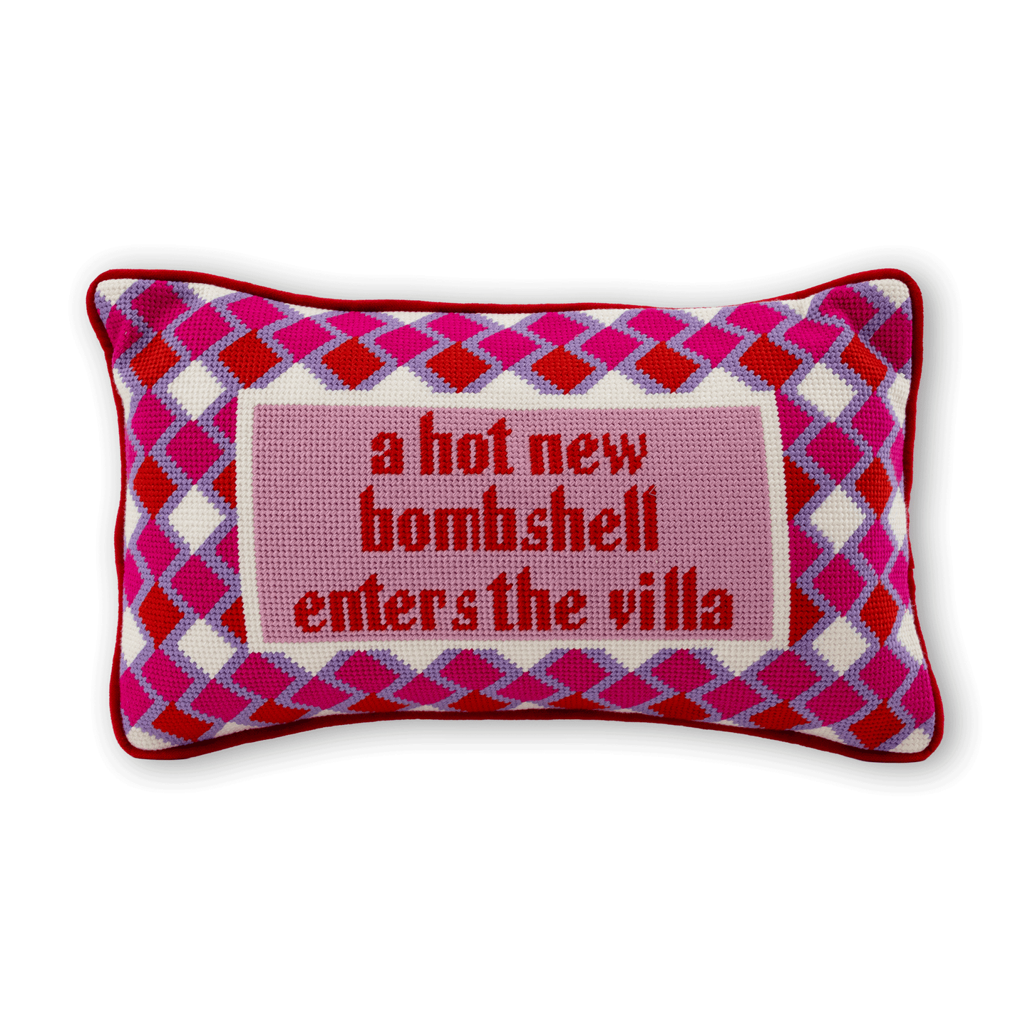 Furbish Studio - Hot New Bombshell Needlepoint Pillow