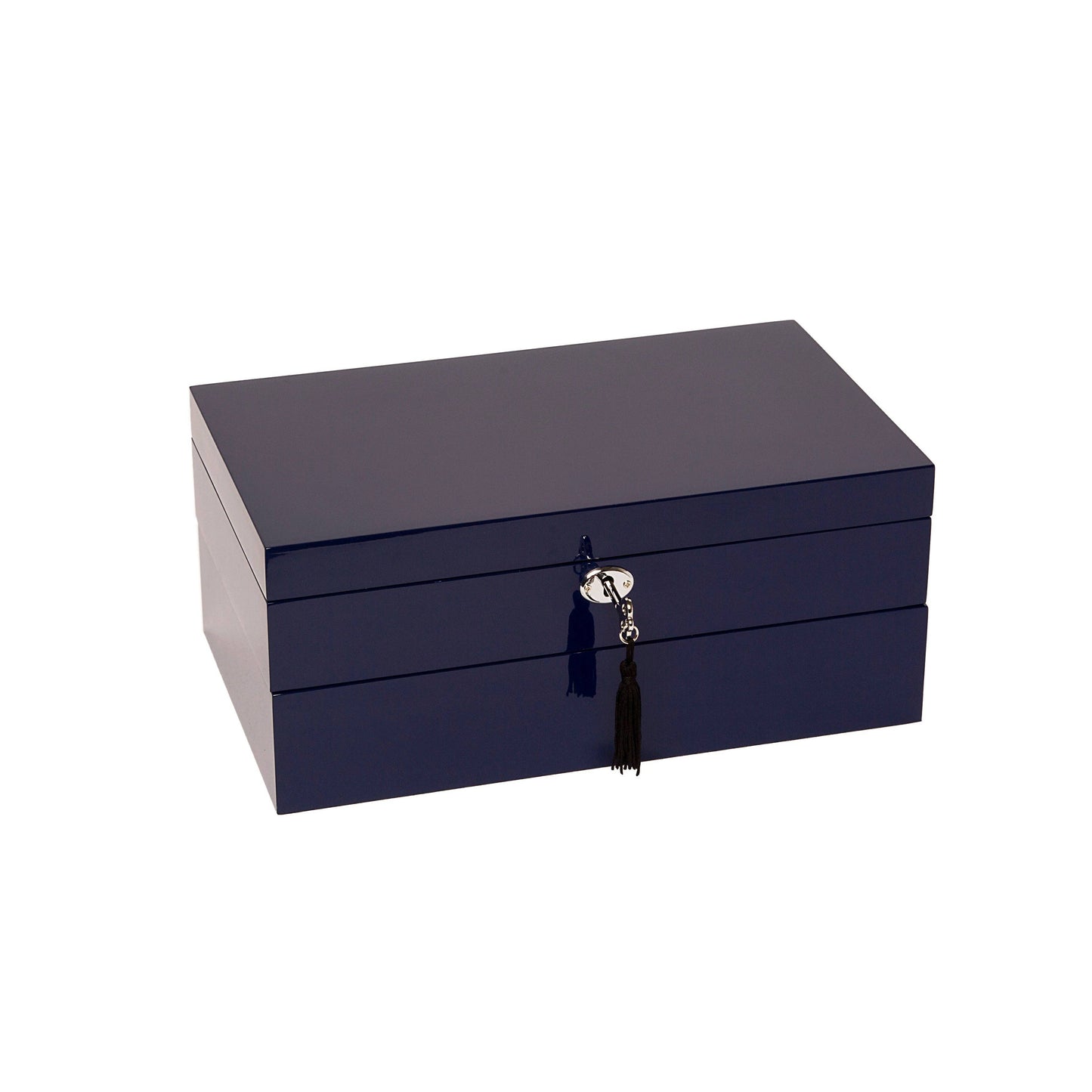 Stackable High-Gloss Jewelry Box: White