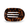 TELETIES - Round Flat Hair Clip | Medium | Tortoise