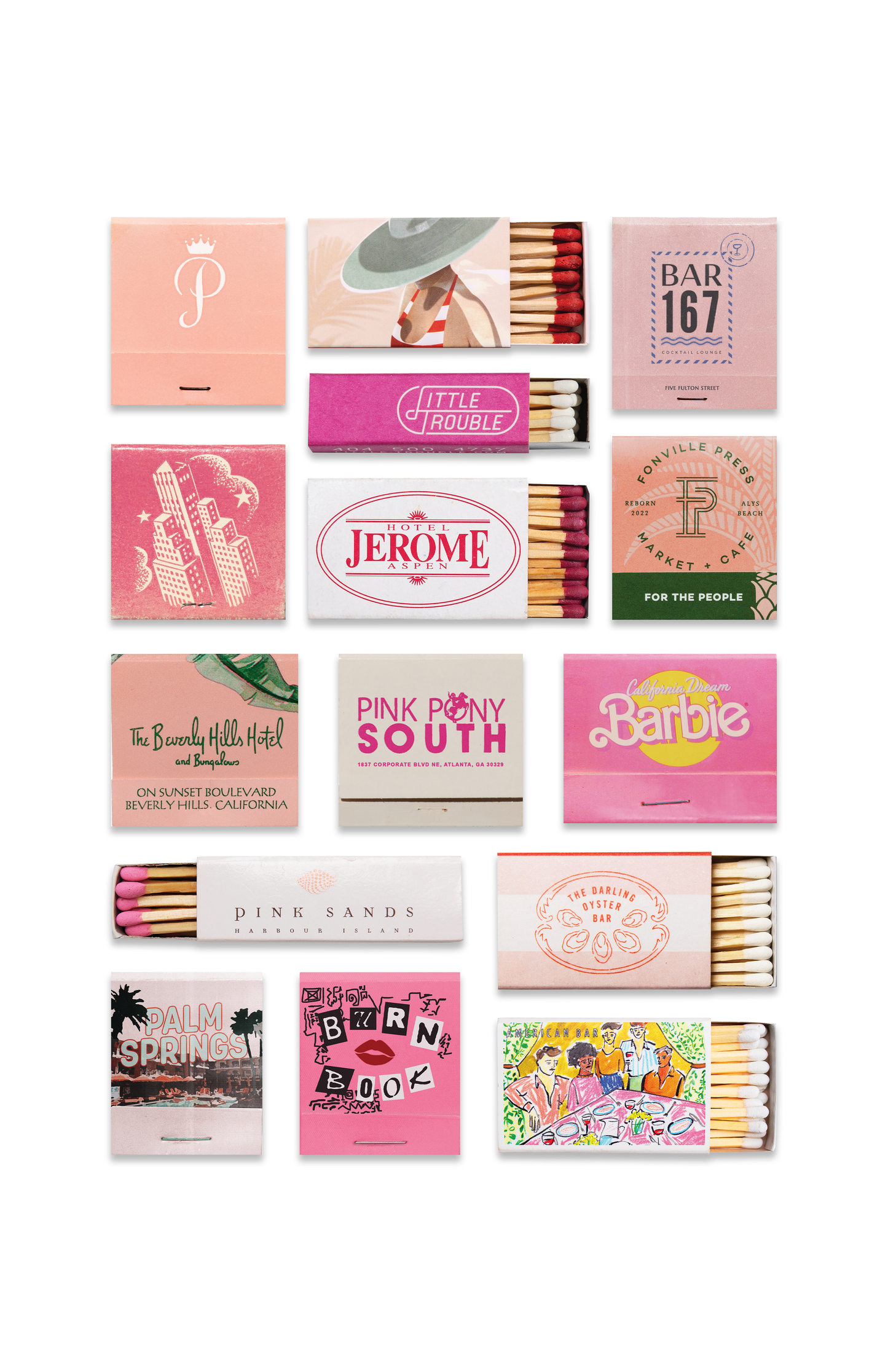 Match South - Pink Collage Poster: 18 x 24