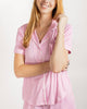 The Royal Standard - Pinstripe Short Sleeve Button Up Sleep Shirt   Pink/White   -Asst.: Medium