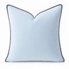 Laura Park Designs - Light Blue Velvet Pillow with Navy Embroidery: One Size