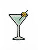 Field Trip Threads - Martini Embroidered Patch | Cocktail Lover Iron On Patch