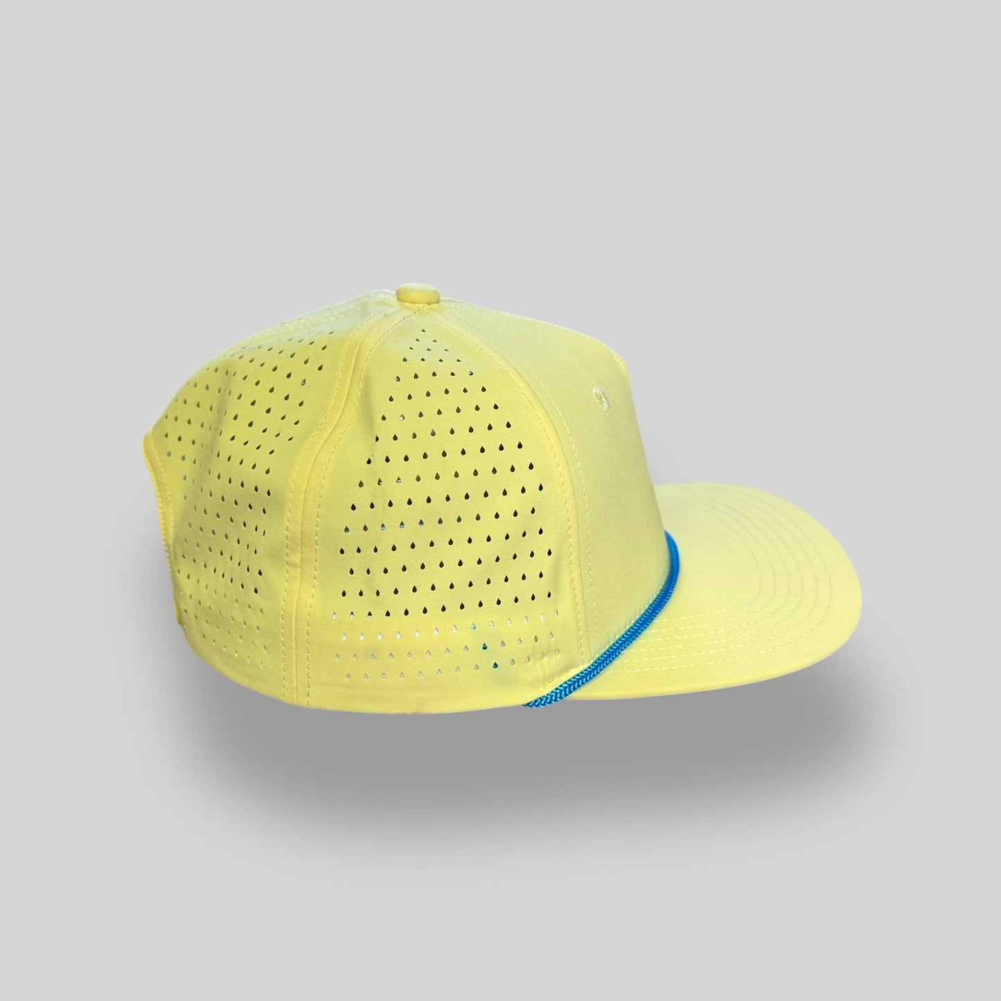Blank Rope Hats - Perforated Structured Light Yellow / Cayenne Blue Rope
