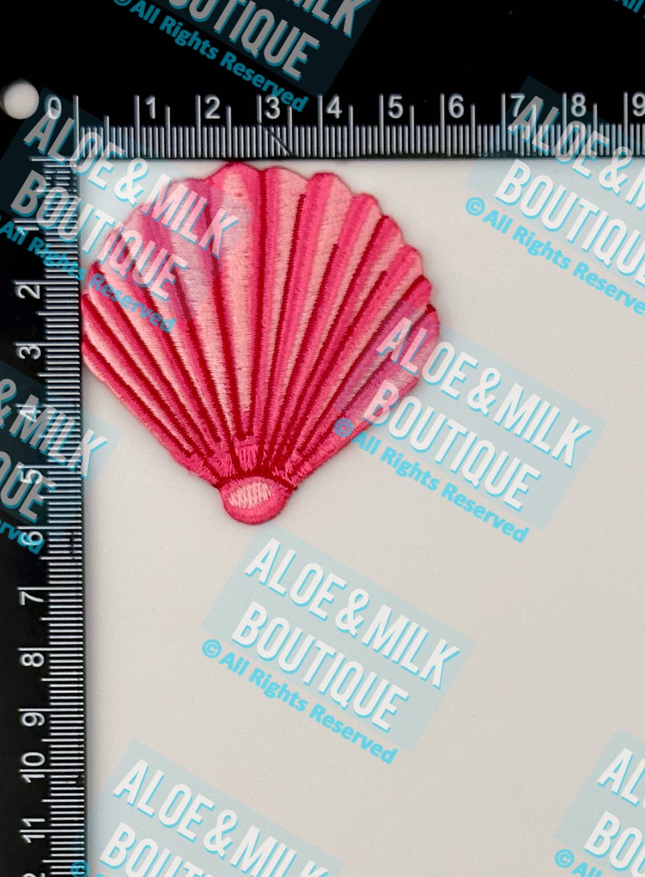 Aloe and Milk Boutique - Sea Shell Pink Patch, Ocean Patch, Beach Patches, Seashell