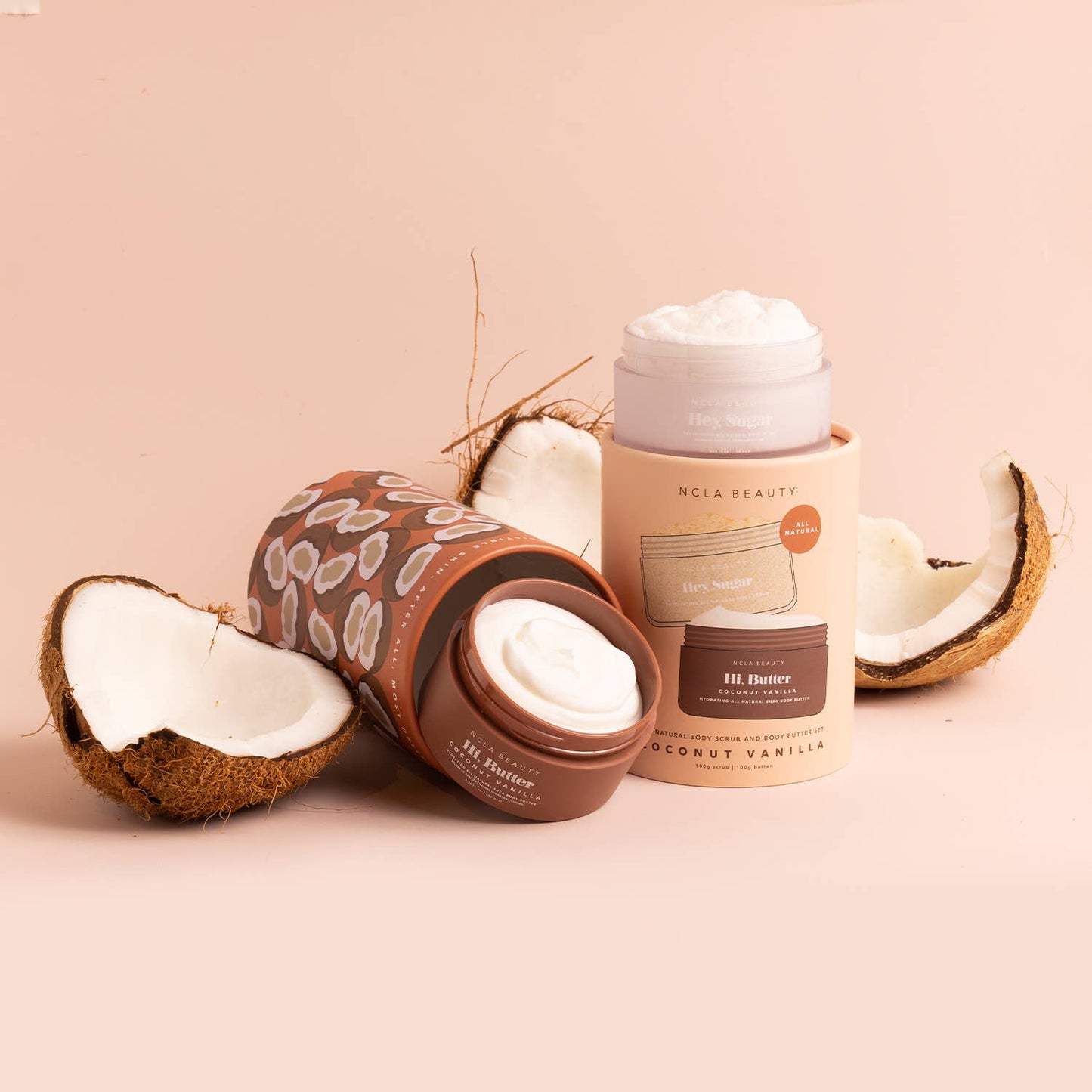 NCLA Beauty - Coconut Vanilla Body Scrub + Body Butter Set