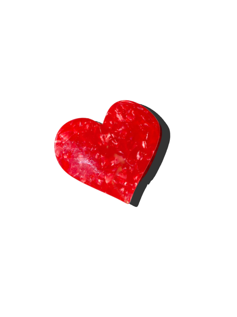 Solar Eclipse - Handmade Heart Acetate Claw Hair Clip | Eco-Friendly: Leopard