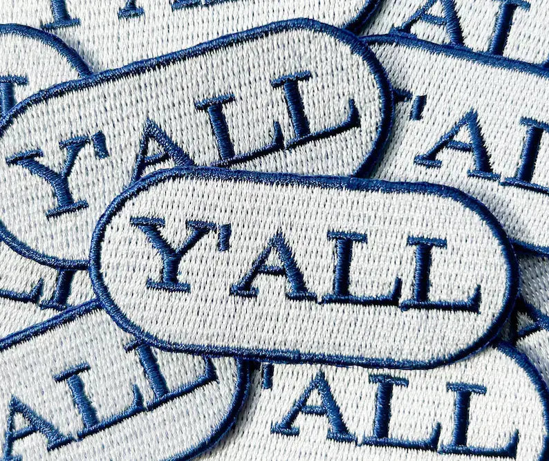 Field Trip Threads - Blue Y'all Embroidered Iron-on Patch for Hats & Clothing