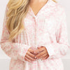 8 Oak Lane - Pink Bow Toile Luxe Long PJ Set: M