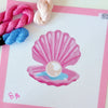 Cotswold Co Designs - Pink Pearl Shell Needlepoint Canvas, Artisan Printed Canvas,