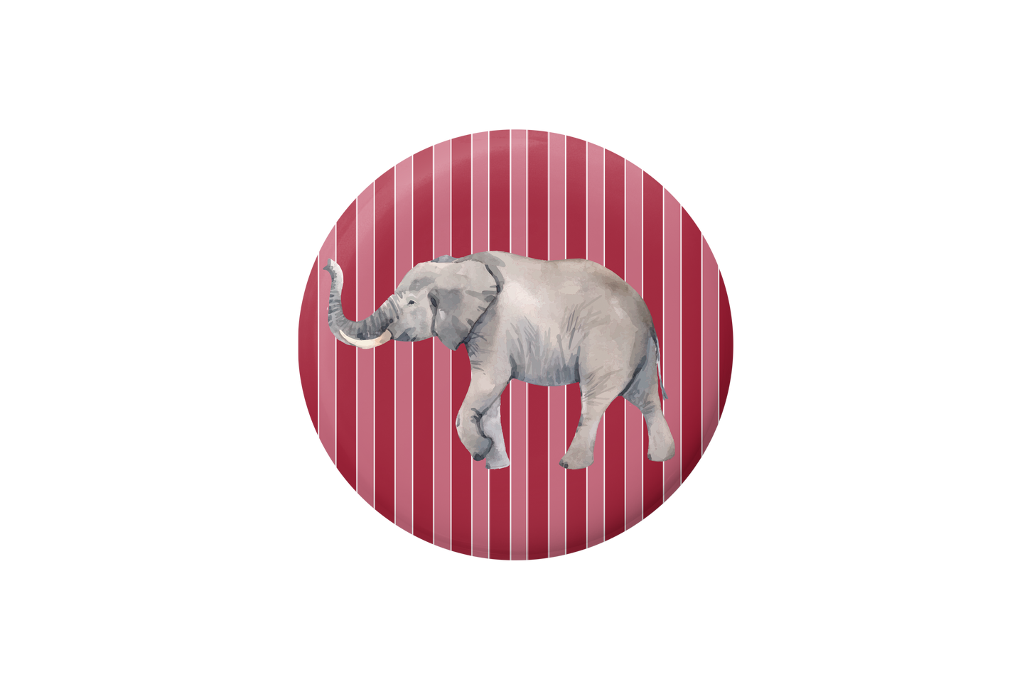 Cute As A Button - Alabama Striped Elephant Button