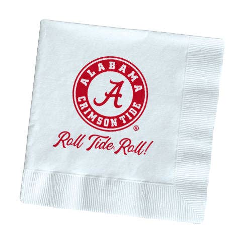 Sassy Cups - Alabama - Roll Tide Roll Napkins: Crimson