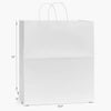 Nashville Wraps - White Kraft Retail Paper Shopping Bags: 100 Pack / Rose 5.25x3.5x8.25"