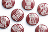 Cute As A Button - Alabama Roll Tide Roll Striped Button