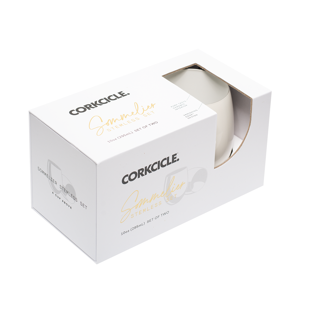 Sommelier Stemless Wine Glass Oat Milk