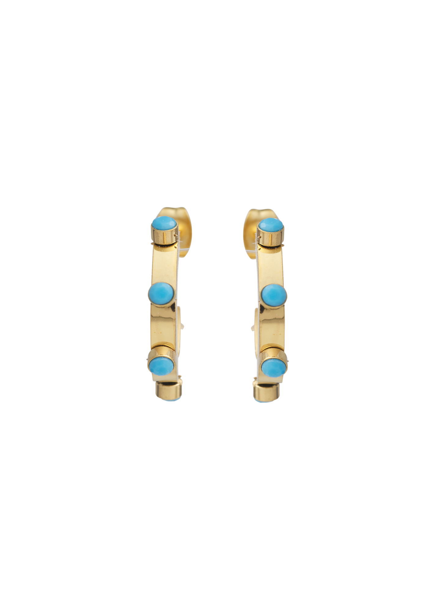 Belle Turquoise Hoops