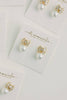 St Armands Designs of Sarasota - Gold Pearl Sparkler Statement Bow Earrings