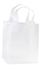 Store Supply Warehouse - Frosted Retail Shopping Bags: Clear / Case of 100 / Medium
