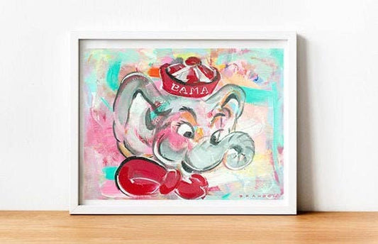 University of Alabama Crimson Tide Vintage AL Print