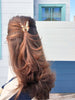 Solar Eclipse - Hand-painted Mini Boho Monarch Claw Hair Clip | Eco-Friendly: Brown