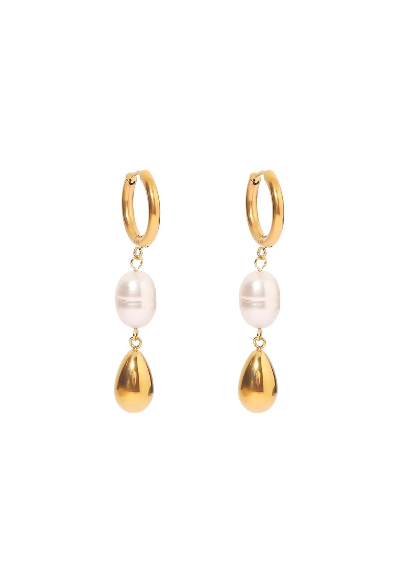 Gracie Pearl Huggie Hoops