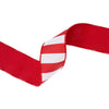 LA Ribbons Wholesale - 2 1/2" Wired Ribbon | Cabana Horizontal Stripe Red | 10 Yard Spool