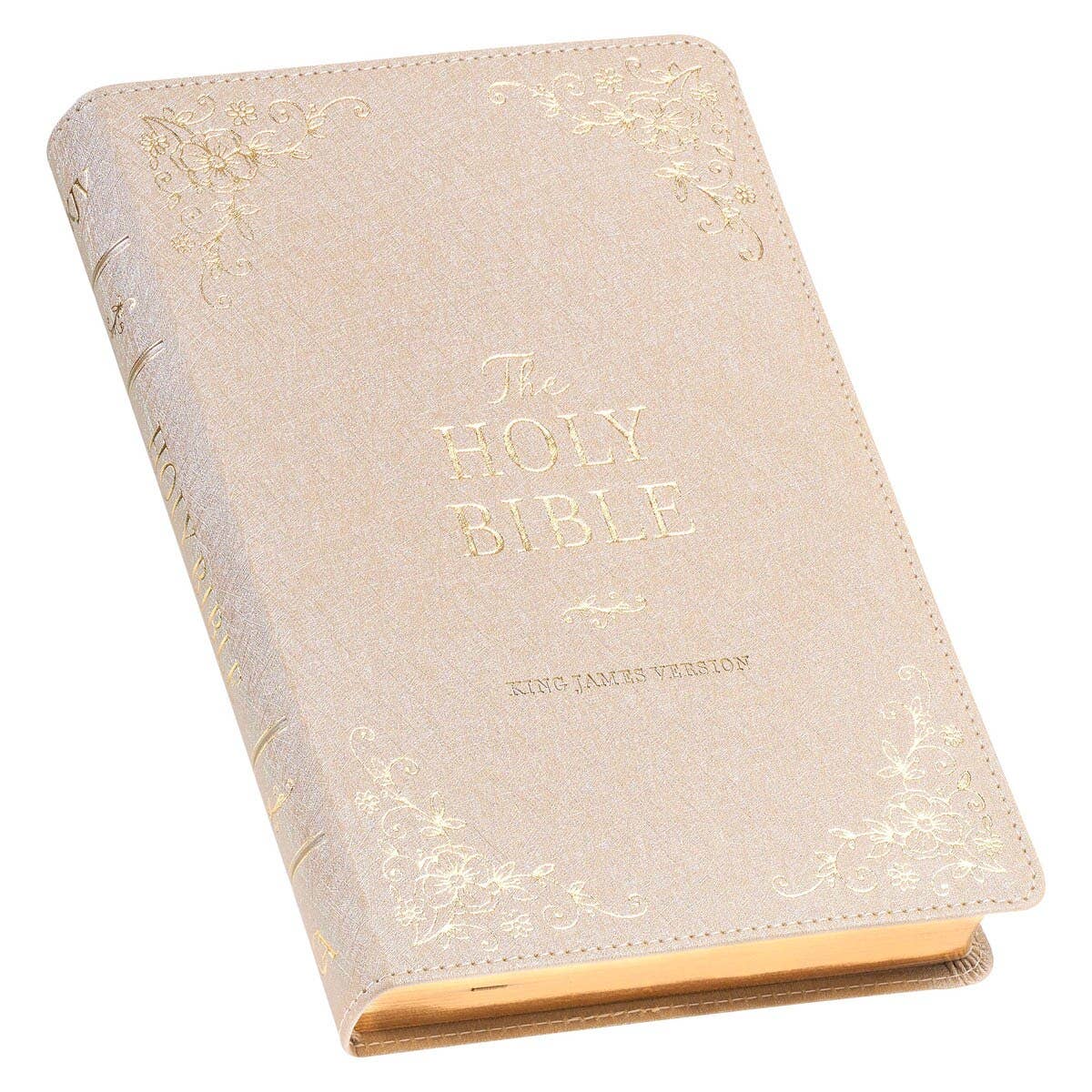 Christian Art Gifts - KJV Bible Deluxe Gift Faux Leather, Pearlescent Taupe