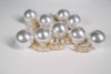 St Armands Designs of Sarasota - Crystal Baguette Pearl Drop Holiday Statement Earrings