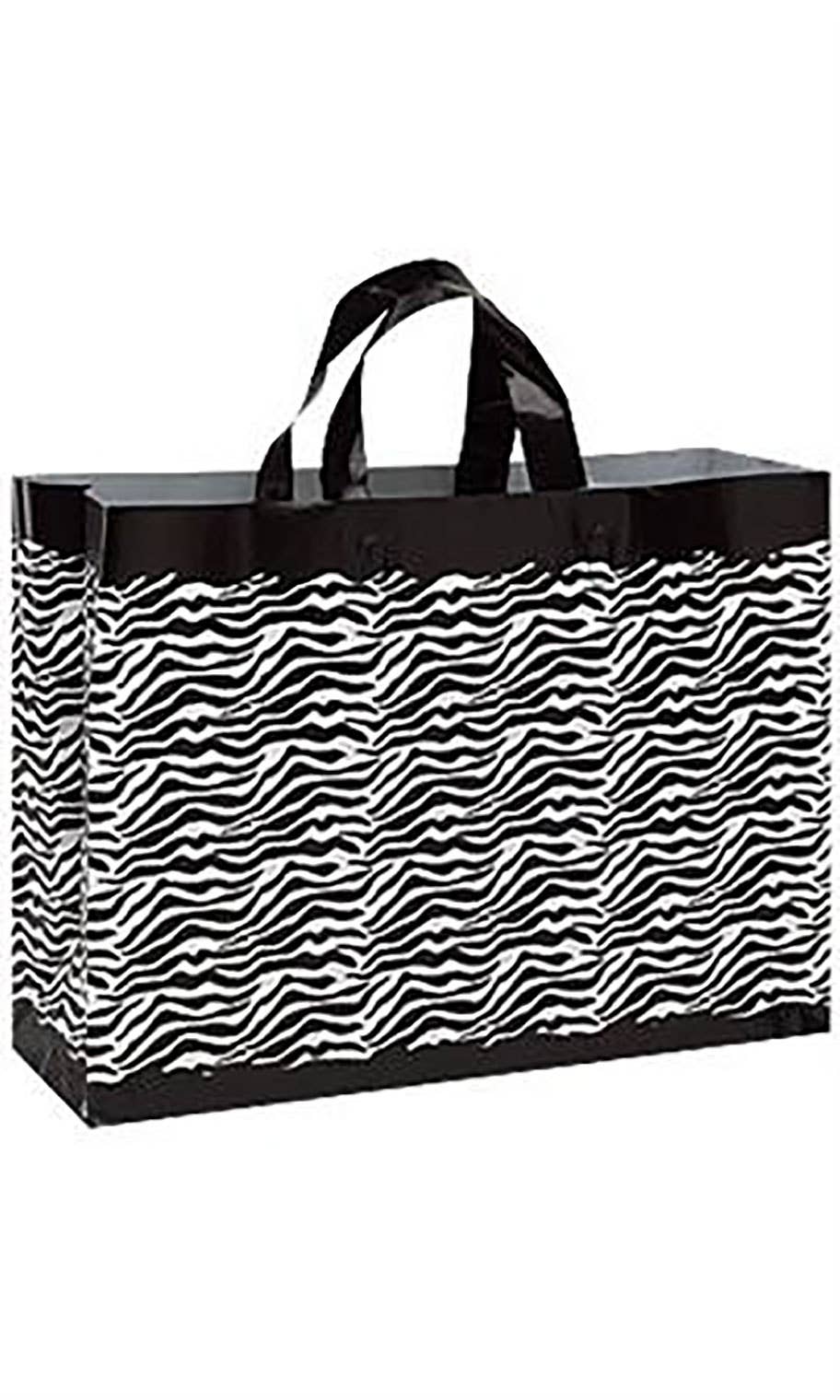 Store Supply Warehouse - Frosted Retail Shopping Bags: Clear / Case of 100 / Medium