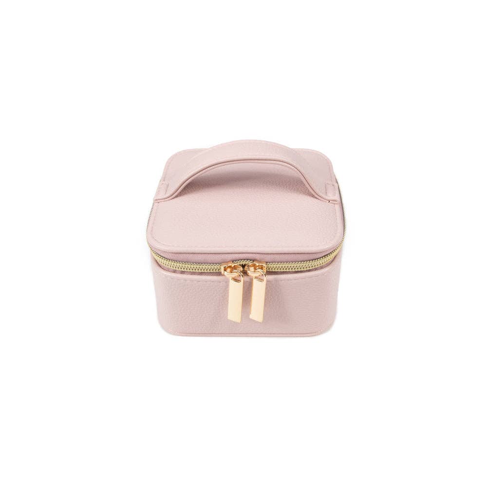 Leah Travel Jewelry Case with Pouch: Gold-3515