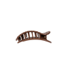 TELETIES - Brown Crocodile Small Flat Round Hair Clip