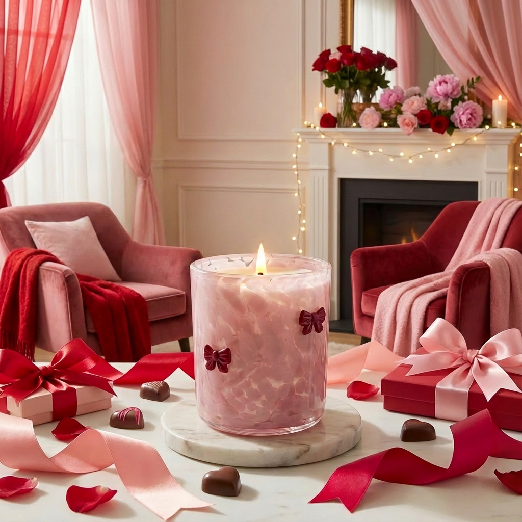 Bows Valentine's Candle