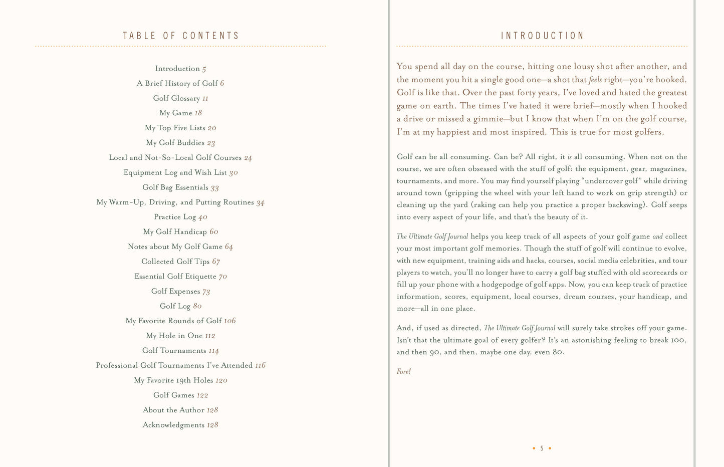 Chronicle Books - Ultimate Golf Journal