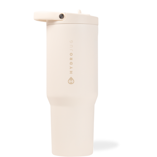 Cream HydroJug Water Bottle