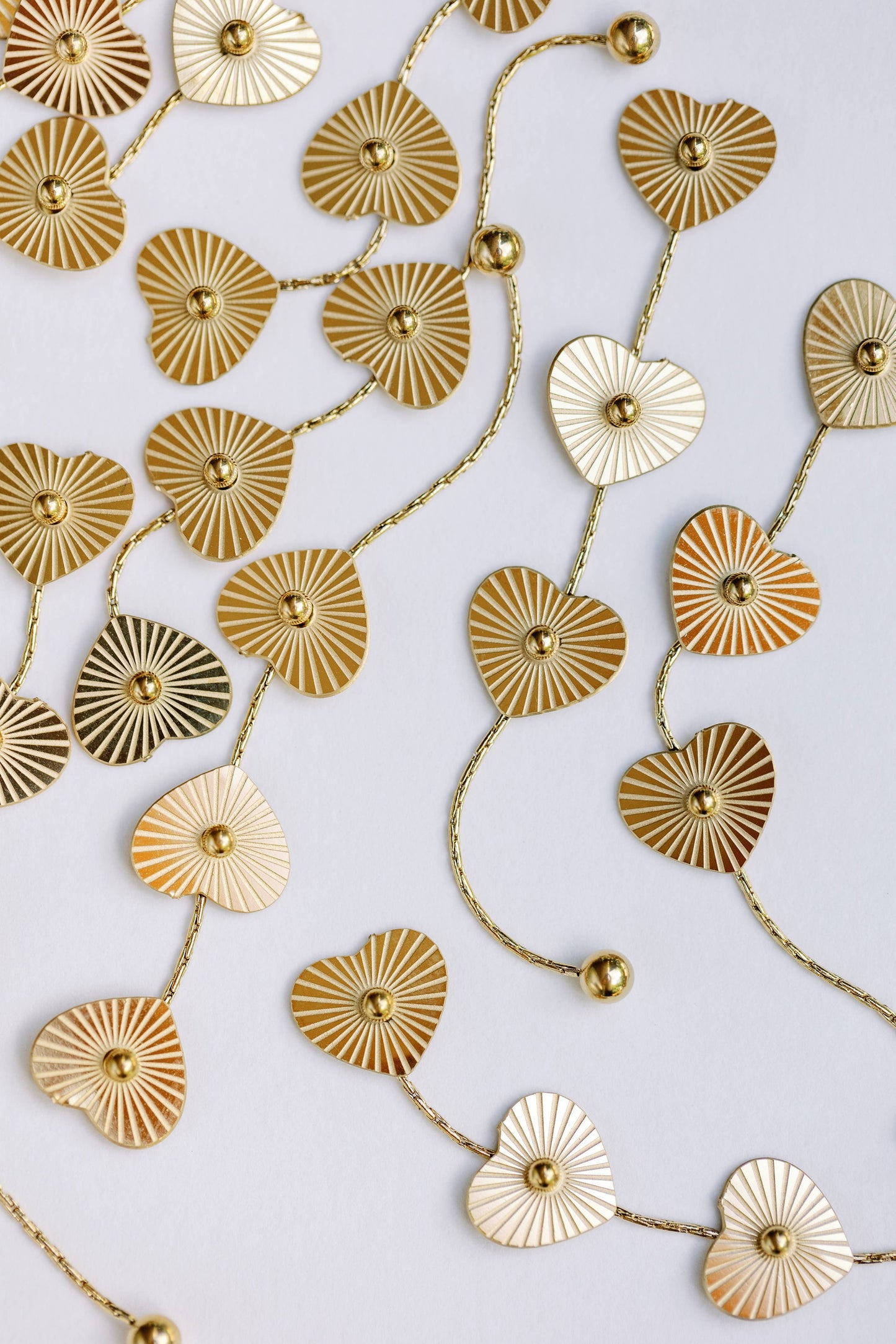 St Armands Designs of Sarasota - Gold Heart Duster Drop Earrings